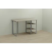 Компьютерный стол Ferrum-decor Кевин 75x140x70 серый ДСП Дуб Сонома 32мм