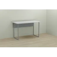 Компьютерный стол Ferrum-decor Майк 75x100x60 серый ДСП Белое 32мм Компьютерный стол Ferrum-decor Майк 75x100x60 серый ДСП Белое 32мм