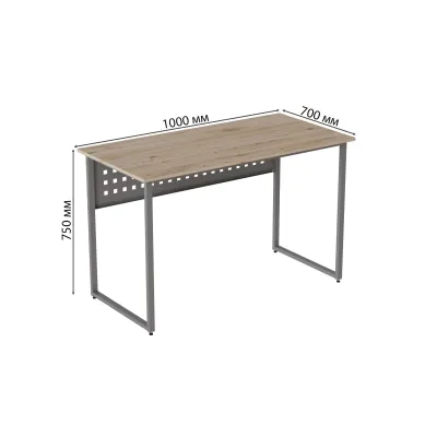 Комп'ютерний стіл Ferrum-decor Майк 75x100x70 сірий ДСП Дуб Сан-Маріно 32мм