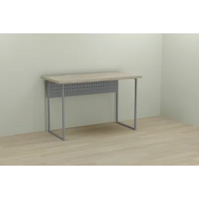 Компьютерный стол Ferrum-decor Майк 75x140x70 серый ДСП Дуб Сонома 32мм