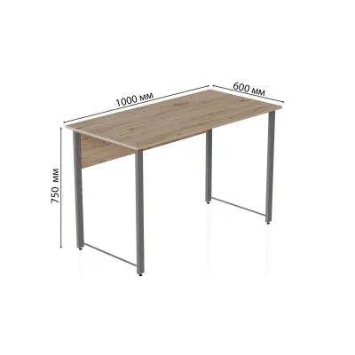 Комп'ютерний стіл Ferrum-decor Курт 75x100x60 сірий ДСП Дуб Сан-Маріно 16мм