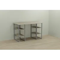 Компьютерный стол Ferrum-decor Карэн 75x120x60 серый ДСП Дуб Сонома 16мм