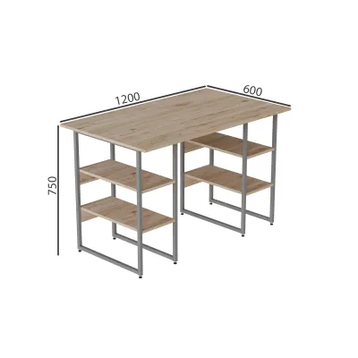 Компьютерный стол Ferrum-decor Карэн 75x120x60 серый ДСП Дуб Сан-Марино 32мм Компьютерный стол Ferrum-decor Карэн 75x120x60 серый ДСП Дуб Сан-Марино 32мм
