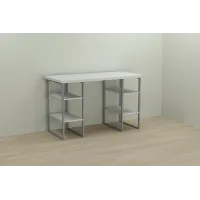 Комп'ютерний стіл Ferrum-decor Карен 75x140x70 сірий ДСП Біле 32мм Комп'ютерний стіл Ferrum-decor Карен 75x140x70 сірий ДСП Біле 32мм
