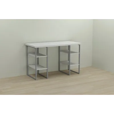 Компьютерный стол Ferrum-decor Тим 75x120x60 серый ДСП Белое 32мм