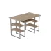Компьютерный стол Ferrum-decor Тим 75x140x60 серый ДСП Дуб Сан-Марино 32мм