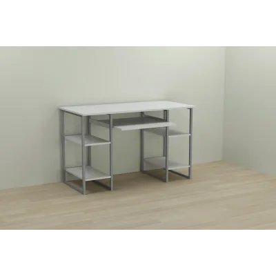 Компьютерный стол Ferrum-decor Тим 75x120x70 серый ДСП Белое 16мм