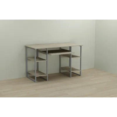 Компьютерный стол Ferrum-decor Тим 75x120x70 серый ДСП Дуб Сонома 16мм