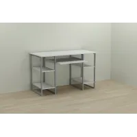 Компьютерный стол Ferrum-decor Тим 75x140x70 серый ДСП Белое 16мм