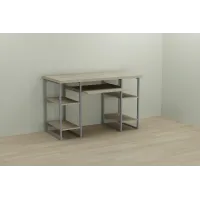 Компьютерный стол Ferrum-decor Тим 75x140x70 серый ДСП Дуб Сонома 32мм