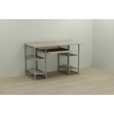Комп'ютерний стіл Ferrum-decor Тім 75x140x70 сірий ДСП Дуб Сонома 32мм
