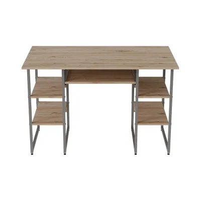 Компьютерный стол Ferrum-decor Тим 75x140x70 серый ДСП Дуб Сан-Марино 32мм