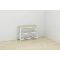 Банкетка універсальна Ferrum-decor Слайм 45x63x26 білий ДСП Дуб Сонома 16мм (XK00010)