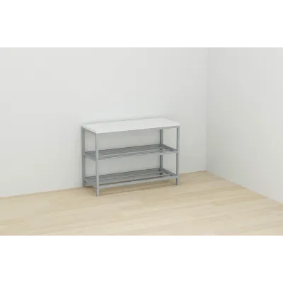 Банкетка універсальна Ferrum-decor Слайм 45x63x26 сірий ДСП Біле 16мм (XK00013) Банкетка універсальна Ferrum-decor Слайм 45x63x26 сірий ДСП Біле 16мм (XK00013)