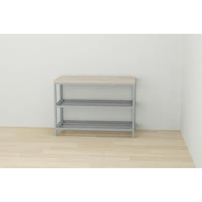 Банкетка універсальна Ferrum-decor Слайм 45x63x26 сірий ДСП Дуб Сонома 16мм (XK00016)