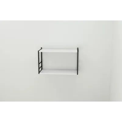 Книжная полка универсальная Ferrum-decor Стим 1 38x63x26 черный ДСП Белое 16мм (XK00019)