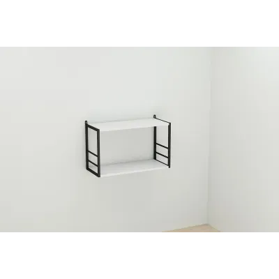 Книжная полка универсальная Ferrum-decor Стим 1 38x63x26 черный ДСП Белое 16мм (XK00019) Книжная полка универсальная Ferrum-decor Стим 1 38x63x26 черный ДСП Белое 16мм (XK00019)