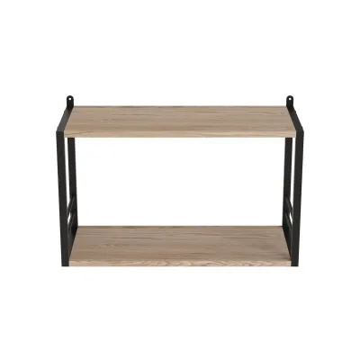 Книжная полка универсальная Ferrum-decor Стим 1 38x63x26 черный ДСП Дуб Сан-Марино 16мм (XK00020)