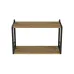 Книжная полка универсальная Ferrum-decor Стим 1 38x63x26 черный ДСП Дуб Артизан 16мм (XK00021)