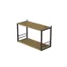Книжная полка универсальная Ferrum-decor Стим 1 38x63x26 черный ДСП Дуб Артизан 16мм (XK00021)