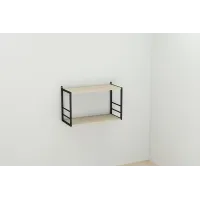 Книжкова полиця універсальна Ferrum-decor Стім 1 38x63x26 чорний ДСП Дуб Сонома 16мм (XK00022) Книжкова полиця універсальна Ferrum-decor Стім 1 38x63x26 чорний ДСП Дуб Сонома 16мм (XK00022)