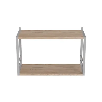 Книжная полка универсальная Ferrum-decor Стим 1 38x63x26 белый ДСП Дуб Сан-Марино 16мм (XK00026)