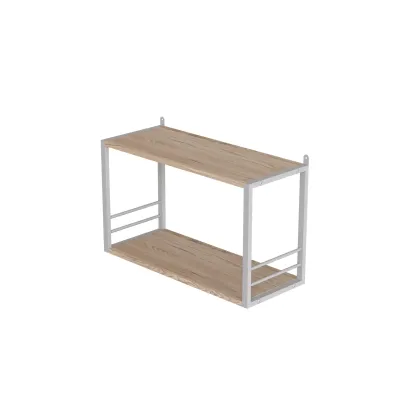 Книжная полка универсальная Ferrum-decor Стим 1 38x63x26 белый ДСП Дуб Сан-Марино 16мм (XK00026) Книжная полка универсальная Ferrum-decor Стим 1 38x63x26 белый ДСП Дуб Сан-Марино 16мм (XK00026)