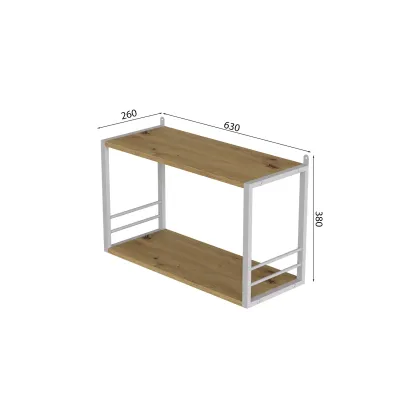 Книжная полка универсальная Ferrum-decor Стим 1 38x63x26 белый ДСП Дуб Артизан 16мм (XK00027) Книжная полка универсальная Ferrum-decor Стим 1 38x63x26 белый ДСП Дуб Артизан 16мм (XK00027)
