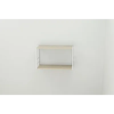 Книжная полка универсальная Ferrum-decor Стим 1 38x63x26 белый ДСП Дуб Сонома 16мм (XK00028)