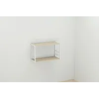 Книжкова полиця універсальна Ferrum-decor Стім 1 38x63x26 білий ДСП Дуб Сонома 16мм (XK00028)