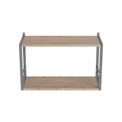 Книжная полка универсальная Ferrum-decor Стим 1 38x63x26 серый ДСП Дуб Сан-Марино 16мм (XK00032)