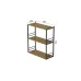 Книжная полка универсальная Ferrum-decor Стим 2 74x63x26 черный ДСП Дуб Артизан 16мм (XK00039)
