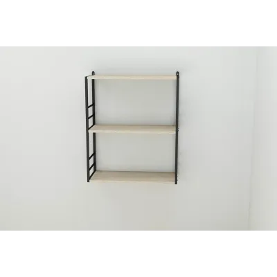 Книжкова полиця універсальна Ferrum-decor Стим 2 74x63x26 чорний ДСП Дуб Сонома 16мм (XK00040) Книжкова полиця універсальна Ferrum-decor Стим 2 74x63x26 чорний ДСП Дуб Сонома 16мм (XK00040)