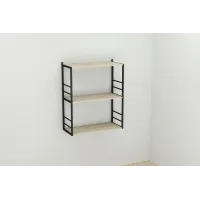 Книжкова полиця універсальна Ferrum-decor Стим 2 74x63x26 чорний ДСП Дуб Сонома 16мм (XK00040) Книжкова полиця універсальна Ferrum-decor Стим 2 74x63x26 чорний ДСП Дуб Сонома 16мм (XK00040)