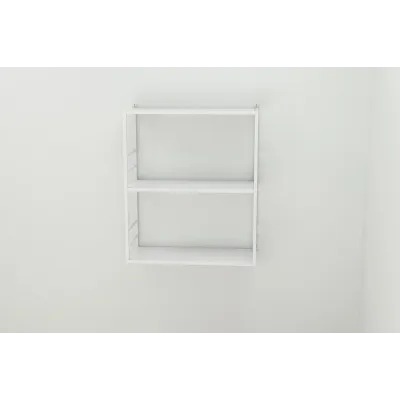 Книжкова полиця універсальна Ferrum-decor Стім 2 74x63x26 білий ДСП Біле 16мм (XK00043)