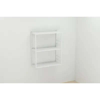 Книжкова полиця універсальна Ferrum-decor Стім 2 74x63x26 білий ДСП Біле 16мм (XK00043) Книжкова полиця універсальна Ferrum-decor Стім 2 74x63x26 білий ДСП Біле 16мм (XK00043)