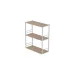 Книжкова полиця універсальна Ferrum-decor Стім 2 74x63x26 білий ДСП Дуб Сан-Маріно 16мм (XK00044)