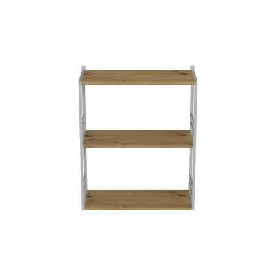 Книжкова полиця універсальна Ferrum-decor Стім 2 74x63x26 білий ДСП Дуб Артізан 16мм (XK00045)