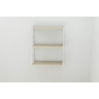 Книжкова полиця універсальна Ferrum-decor Стім 2 74x63x26 білий ДСП Дуб Сонома 16мм (XK00046)