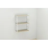 Книжная полка универсальная Ferrum-decor Стим 2 74x63x26 белый ДСП Дуб Сонома 16мм (XK00046) Книжная полка универсальная Ferrum-decor Стим 2 74x63x26 белый ДСП Дуб Сонома 16мм (XK00046)