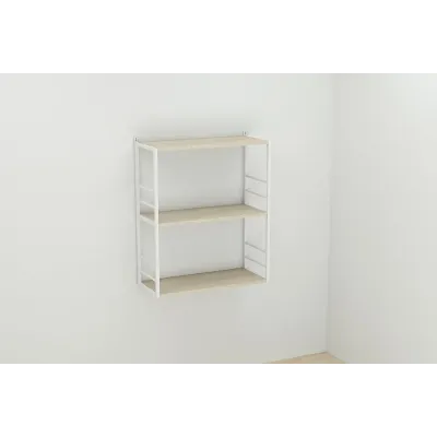 Книжкова полиця універсальна Ferrum-decor Стім 2 74x63x26 білий ДСП Дуб Сонома 16мм (XK00046) Книжкова полиця універсальна Ferrum-decor Стім 2 74x63x26 білий ДСП Дуб Сонома 16мм (XK00046)