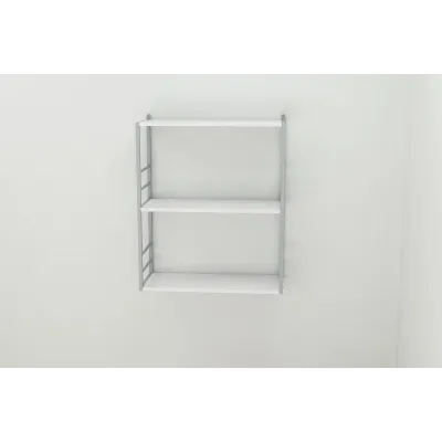 Книжная полка универсальная Ferrum-decor Стим 2 74x63x26 серый ДСП Белое 16мм (XK00049)