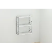 Книжкова полиця універсальна Ferrum-decor Стим 2 74x63x26 сірий ДСП Біле 16мм (XK00049)