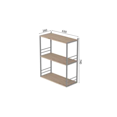 Книжкова полиця універсальна Ferrum-decor Стім 2 74x63x26 сірий ДСП Дуб Сан-Маріно 16мм (XK00050) Книжкова полиця універсальна Ferrum-decor Стім 2 74x63x26 сірий ДСП Дуб Сан-Маріно 16мм (XK00050)