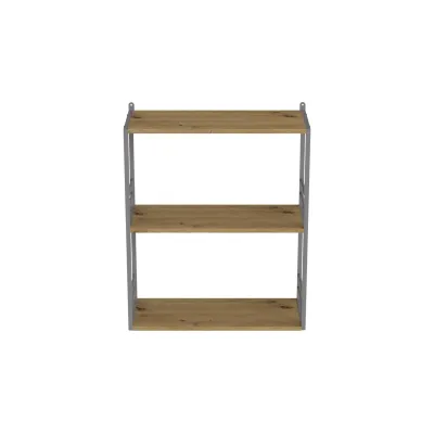 Книжная полка универсальная Ferrum-decor Стим 2 74x63x26 серый ДСП Дуб Артизан 16мм (XK00051)