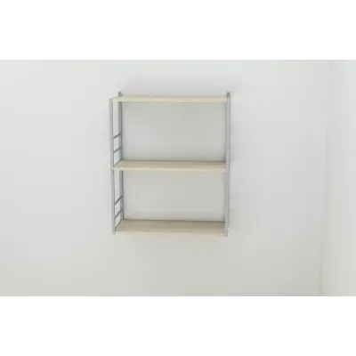 Книжная полка универсальная Ferrum-decor Стим 2 74x63x26 серый ДСП Дуб Сонома 16мм (XK00052)