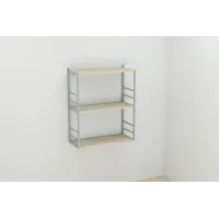 Книжкова полиця універсальна Ferrum-decor Стім 2 74x63x26 сірий ДСП Дуб Сонома 16мм (XK00052)