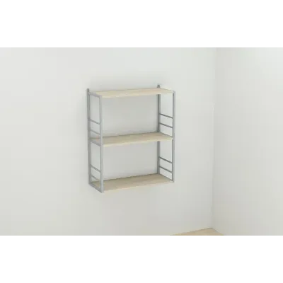 Книжкова полиця універсальна Ferrum-decor Стім 2 74x63x26 сірий ДСП Дуб Сонома 16мм (XK00052)