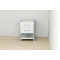 Тумба Ferrum-decor Вів'єн 2/1 50x41x40 см Білий / Сірий (XK00139) Тумба Ferrum-decor Вів'єн 2/1 50x41x40 см Білий / Сірий (XK00139)