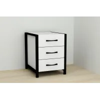 Тумба Ferrum-decor Вів'єн 3 50x41x40 см Чорний з білим (XK00145)
